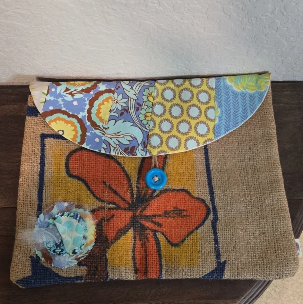 Coffee Burlap‎ Boho Laptop Sleeve